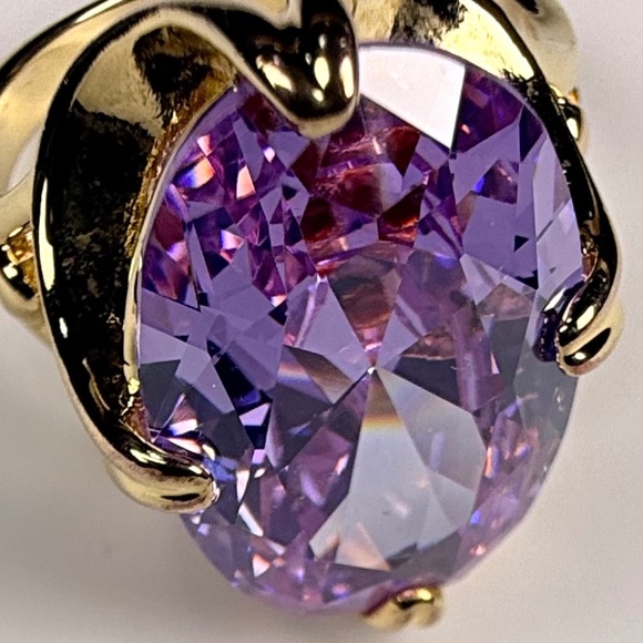 Gold Tone Kunzite Ring - Picture 3 of 14